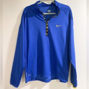 Nike Livestrong Blue Quarter Zip Sweatshirt XL